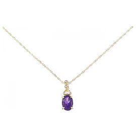 Autre Marque Collier en Améthyste Au750 Doré