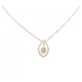 Autre Marque Colar 2-way em Au750 e Diamantes Dourado