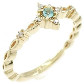 Autre Marque Luziada K10 Yellow Gold Tourmaline Diamond Ring Golden