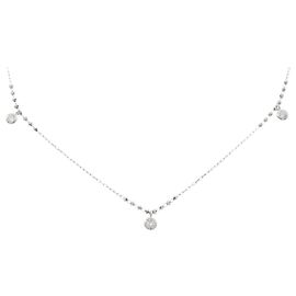Autre Marque Colar de ouro branco Au750 e diamantes Prata