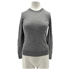 Pull Lacoste en laine gris Taille 36 Gris