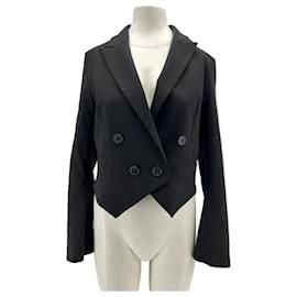 Ba&Sh Black Crop Blazer Black