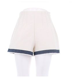 Short en coton bleu et blanc Prada Taille 38 Blanc