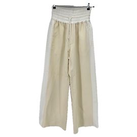 Autre Marque Calça bicolor creme Bege