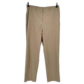 Autre Marque Pantalon marron à rayures Brown