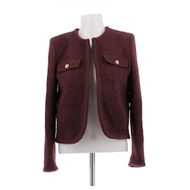 Céline Wool Jacket Dark Red Dark red