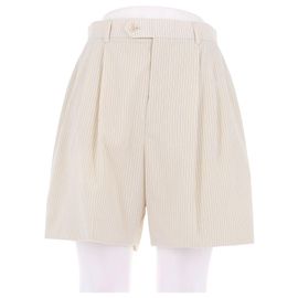Short Céline à rayures blanches en viscose Blanc