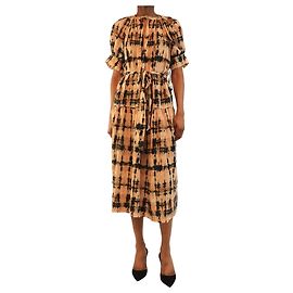 Ulla Johnson Vestido midi tie-dye multicolor - talla UK 4 Multicolor