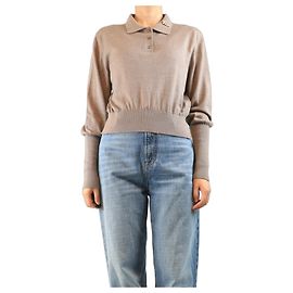 Simone Rocha Braunes Polo-Strickoberteil - Größe L Braun