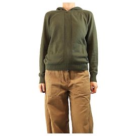Loro Piana Grüne Cashmere-Jacke mit Reißverschluss - Größe UK 12 Blau