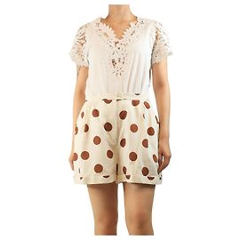 Ermanno Scervino White embroidered top - size UK 14 White