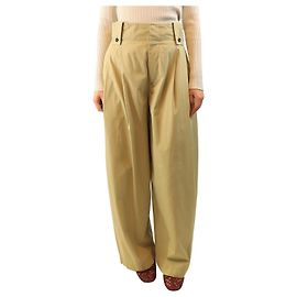 Bottega Veneta Pantalon large kaki - taille UK 4 Vert