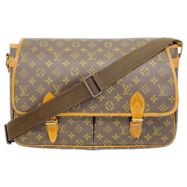 Borsa a tracolla Louis Vuitton Monogram Gibeciere GM Marrone