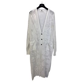 Autre Marque Lost & Found Ria Dunn Langer Cardigan Weiß Floral Weiß