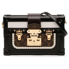 Louis Vuitton Petite Malle en cuir de veau marron édition limitée et monogramme Marron
