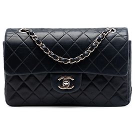 Chanel Black Small Classic Lambskin Double Flap Noir