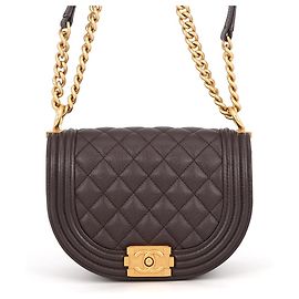 Bolsa de Alça de Corrente Chanel Marrom