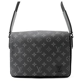 Louis Vuitton Monogram Eclipse District PM Shoulder Bag Black