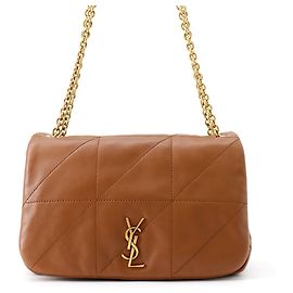 Borsa a tracolla in agnello Yves Saint Laurent Marrone