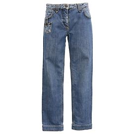 Jeans vintage de pierna recta Louis Vuitton con Monogram en denim de algodón azul claro Azul Azul claro