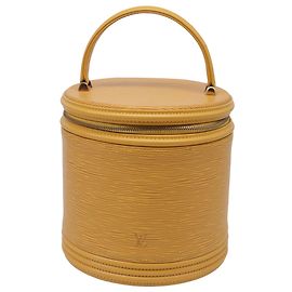 Vanity Louis Vuitton Cannes en cuir Epi jaune Violet