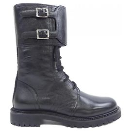 Christian Dior DIOR GROUND Kalbsleder Stiefel Schwarz