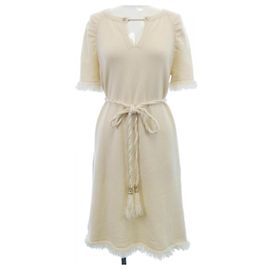 Chanel Kleid 100% Kaschmir Beige