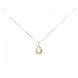 Autre Marque Colar de diamante e pedra da lua K10YG Dourado