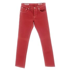 Autre Marque G.T.A TWISTED Stretch Cotton Polyester 5 Pocket Pants Red