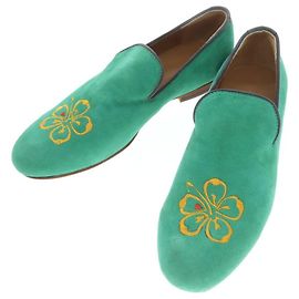 Autre Marque Mocassin en daim Polpetta Vert