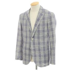 Autre Marque Giannetto Cotton Check Casual Jacket Other Purple