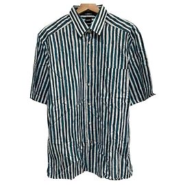 Hugo Boss Camicia BOSS a righe in cotone a maniche corte Bianco Blu