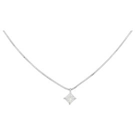 Autre Marque Colar de ouro branco Au750 e diamantes Prata
