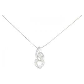Autre Marque Colar de Diamante PT900 PT850 Prata