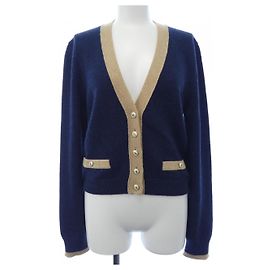 Chanel Kaschmir-Cardigan Blau Marineblau