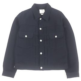 VISVIM Wool Coverall Jacket Blue Navy blue