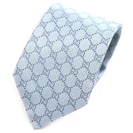 Gucci GG pattern Silk Tie Blue Light blue