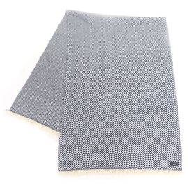Hermès Sciarpa in cashmere Hermes Bianco Blu