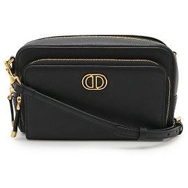 Borsa a tracolla in pelle Caro Christian Dior Nero