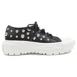 Baskets Louis Vuitton LV Squad Line Noir Blanc
