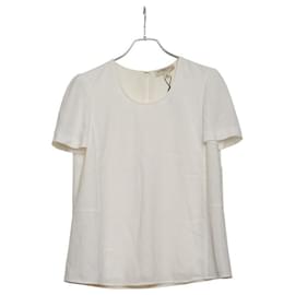 Blusa pullover in seta e acetato Burberry Altro Crudo