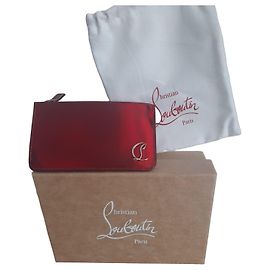 Christian Louboutin Kartenetui aus rotem Lackleder Rot