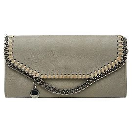 Stella Mc Cartney Stella McCartney Falabella Polyester Long Wallet Grey