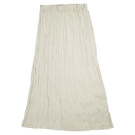 Autre Marque CEaRET Plisierter langer Rock aus Polyester Beige