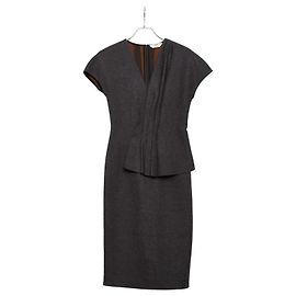Fendi Wollkleid in Anthrazit Braun Anthrazitgrau