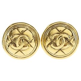 Orecchini Chanel Coco Mark Matelasse D'oro