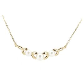 Colar de pérolas Mikimoto Au750 Dourado