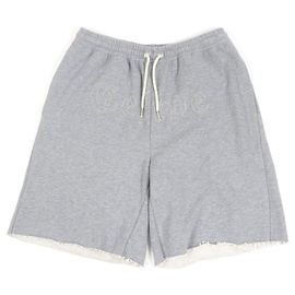 Céline CELINE Logo Stud Cotton Shorts Brown Grey