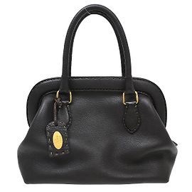 Bolsa Doctor Fendi Selleria Frame de couro Small Marrom