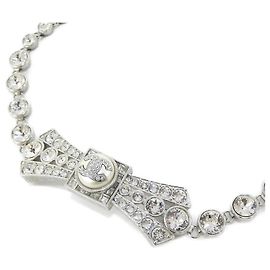 Chanel ABA632 Choker Argento e Bianco Argento Bianco